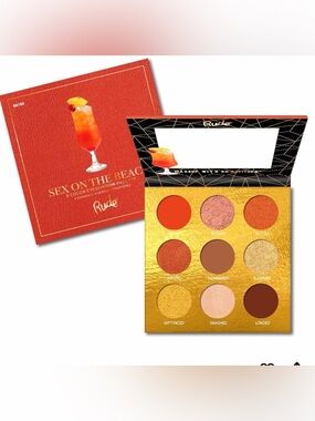 RUDE Sex On The Beach 9-Color Eyeshadow Palette - Orange, Gold, Brown